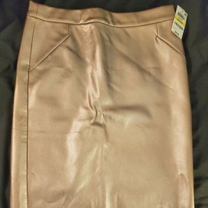 Rose Gold Faux Leather Skirt